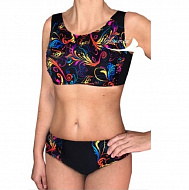 Купальник Ниночка раздельный 026-19 цветной/черный.